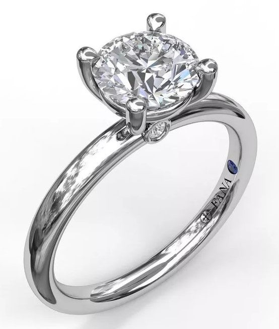 Classic Round Cut Solitaire Engagement Ring - FANA