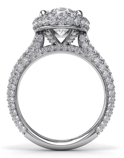 Opulent Halo Diamond Engagement Ring - FANA