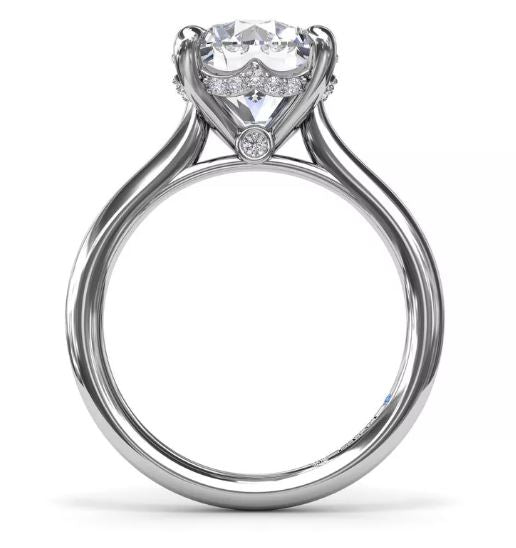 Hidden Halo Diamond Engagement Ring - FANA