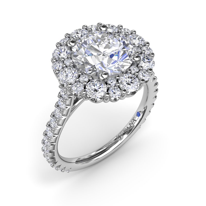 Floral Cluster Diamond Engagement Ring - FANA