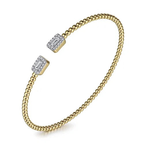 Yellow Gold and Diamond Bangle Bracelet - GABRIEL BROS, INC