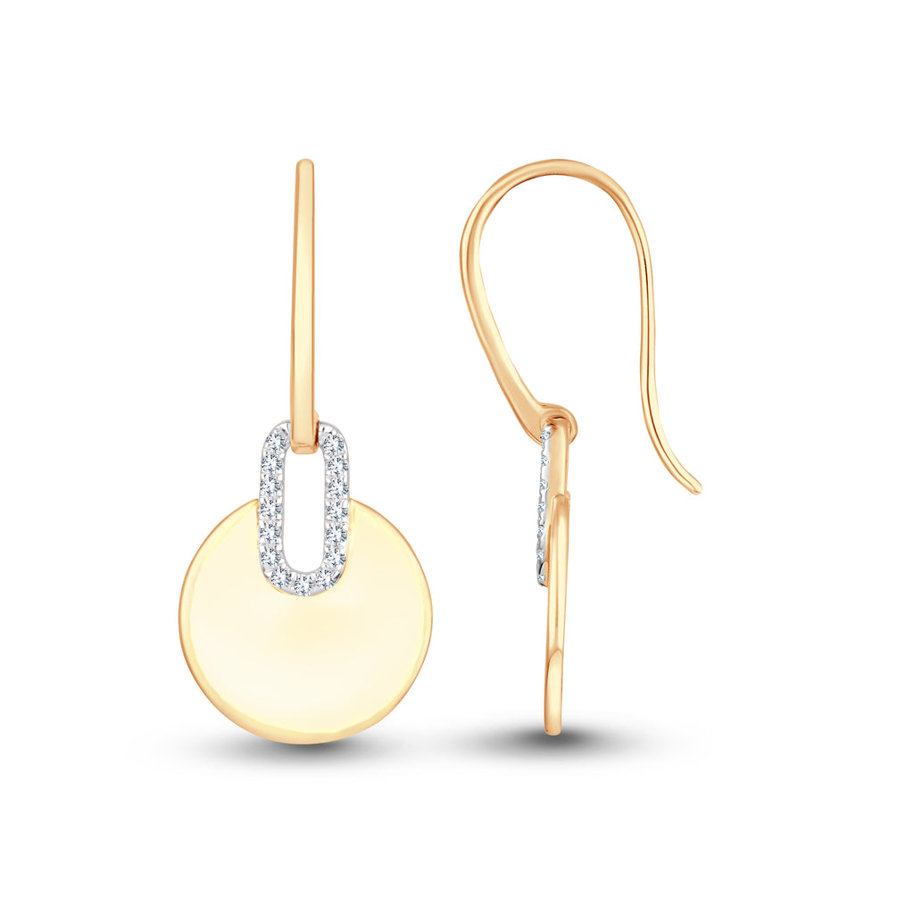 Gold and Diamond Earrings - BRILLIANT ELEMENTS BE