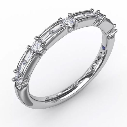 Baguette and Prong Set Diamond Ring - FANA