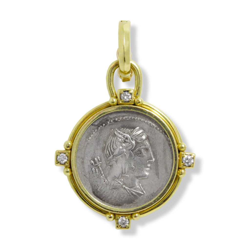 Roman Coin and Gold Pendant - THE MAZZA COMPANY