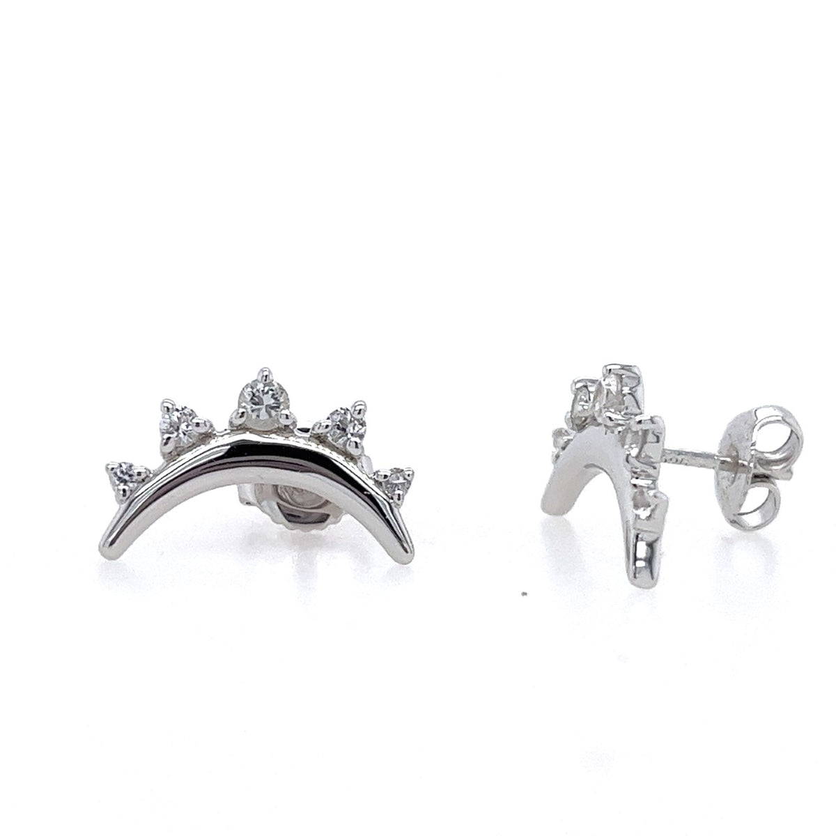 Sapphire Moon Sterling Silver Stud Earrings – Hale's Jewelers