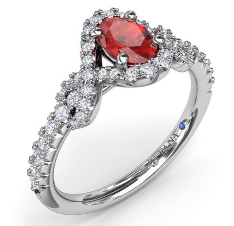 "Love Knot" Ruby and Diamond Ring - FANA