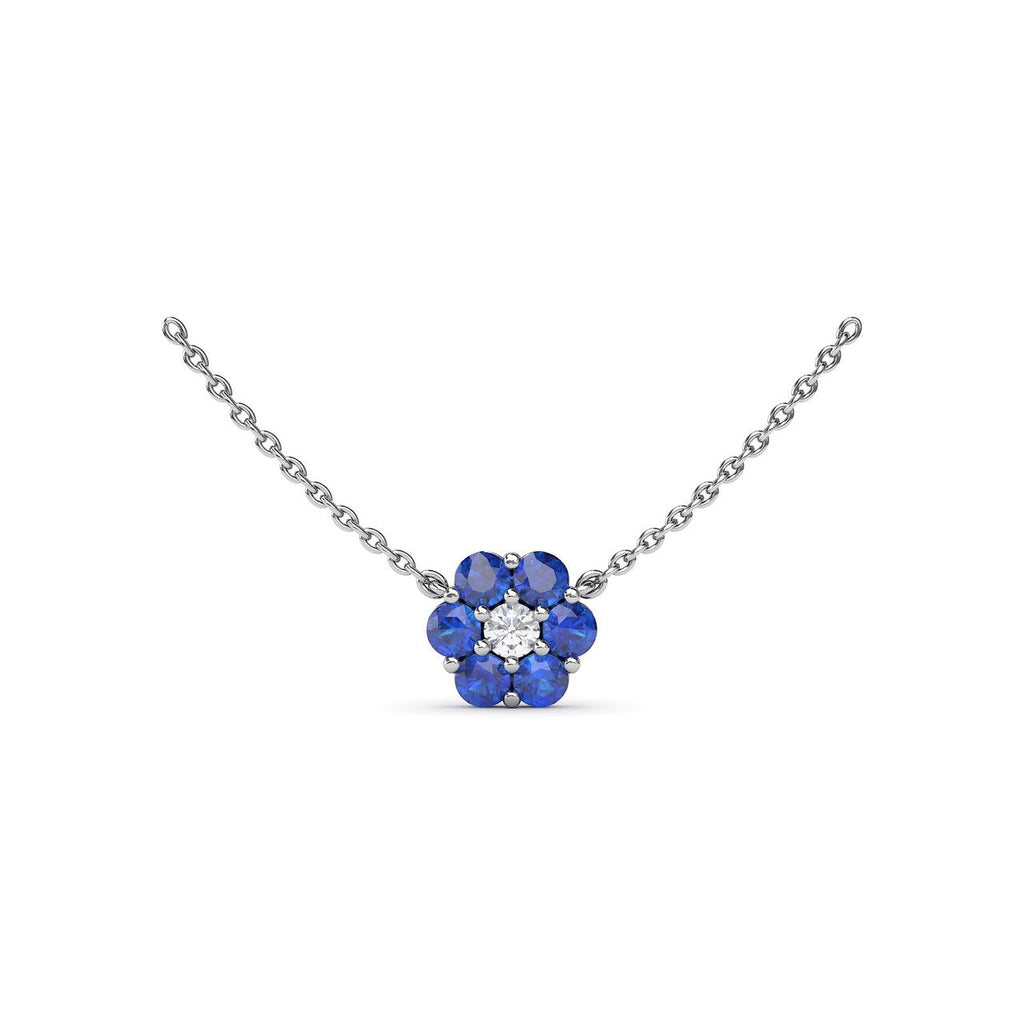 Magnolia Sapphire and Diamond Necklace - FANA