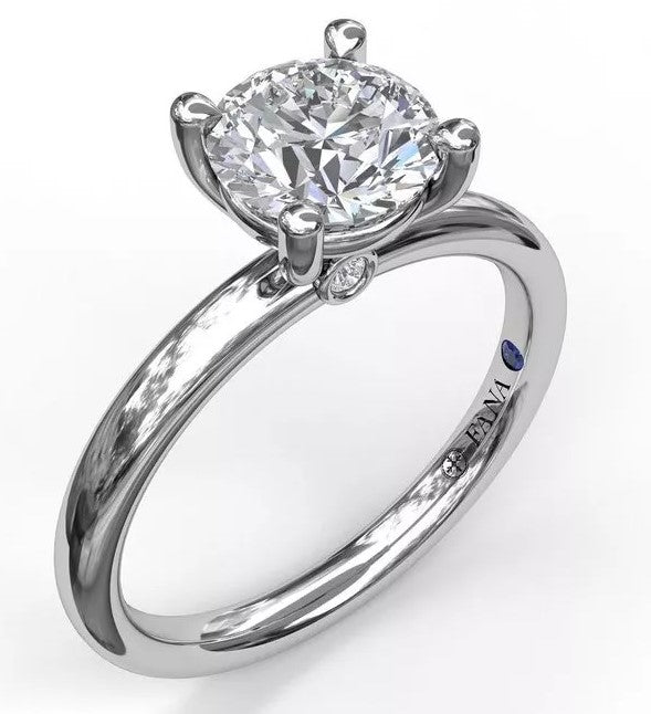 Classic Round Cut Solitaire Engagement Ring - FANA