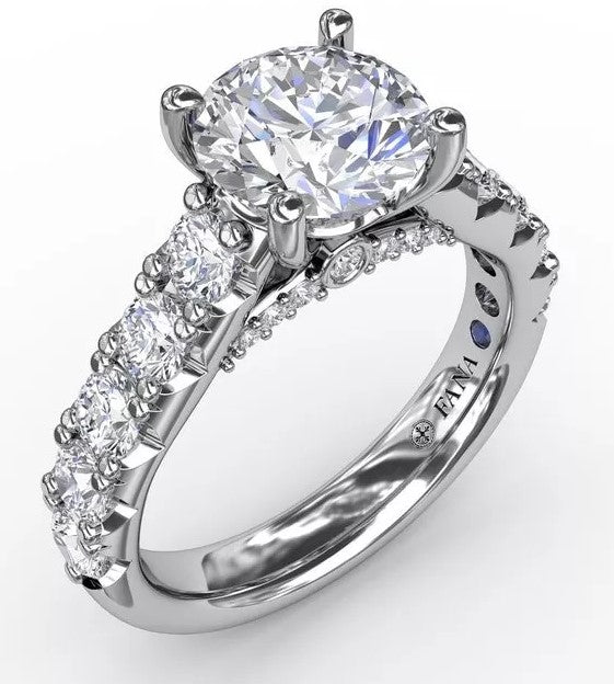 Classic Round Diamond Solitaire Engagement Ring - FANA