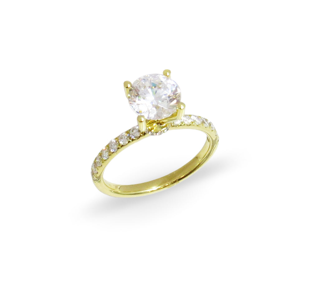 Gold and Diamond Engagement Ring - BIXLERS