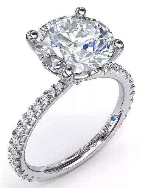 Hidden Halo Diamond Engagement Ring - FANA