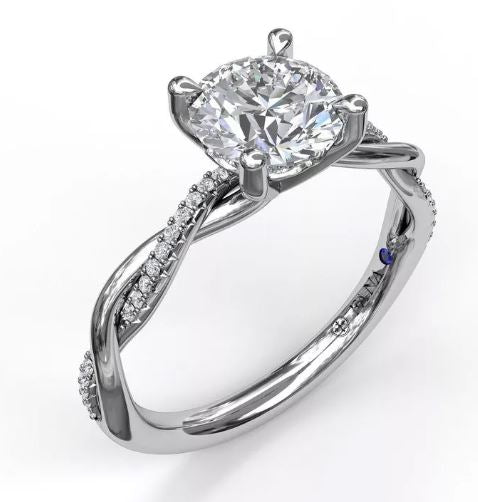 Diamond Twist Engagement Ring - FANA