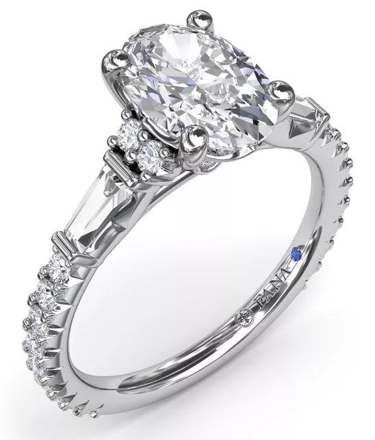 Modern Twist Three Stone Engagement Ring - FANA