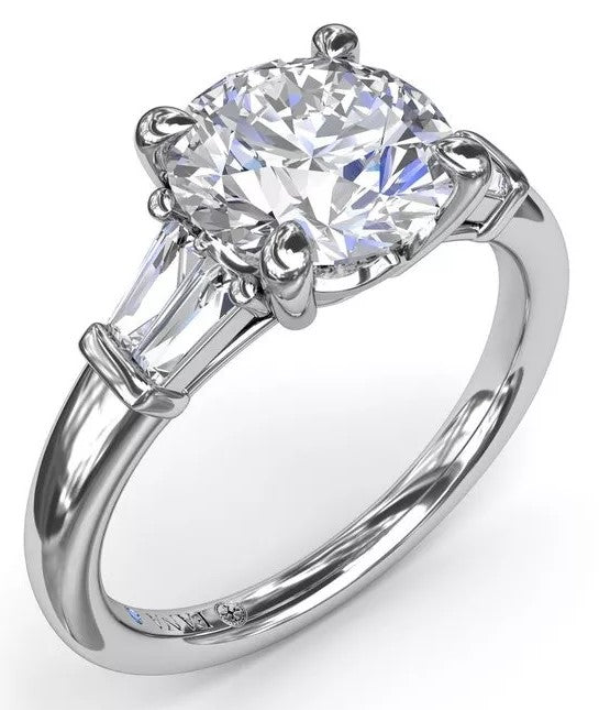 Tapered Baguette Diamond Engagement Ring - FANA