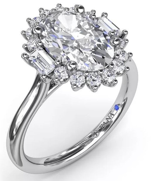 Modern Edge Diamond Engagement Ring - FANA