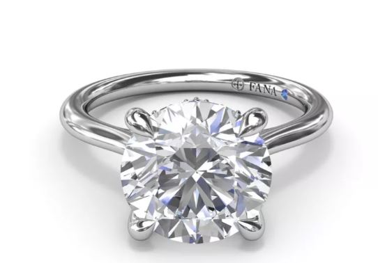 Hidden Halo Diamond Engagement Ring - FANA