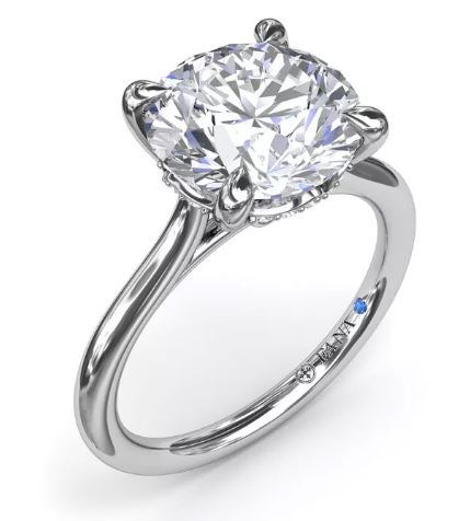 Hidden Halo Diamond Engagement Ring - FANA