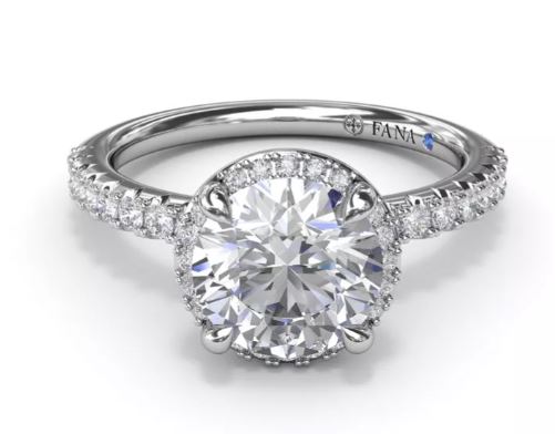 Simply Stunning Diamond Halo Engagement Ring - FANA
