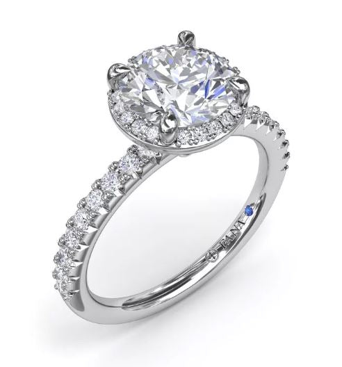 Simply Stunning Diamond Halo Engagement Ring - FANA