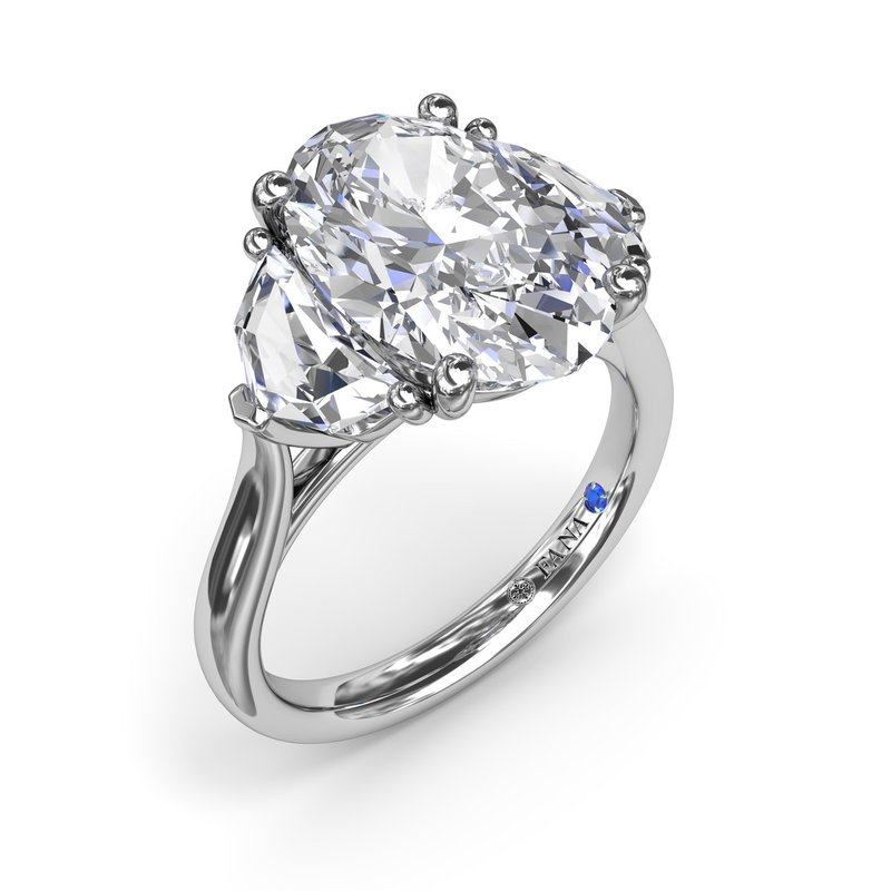 Three Stone Diamond Cadillac Engagement Ring - FANA