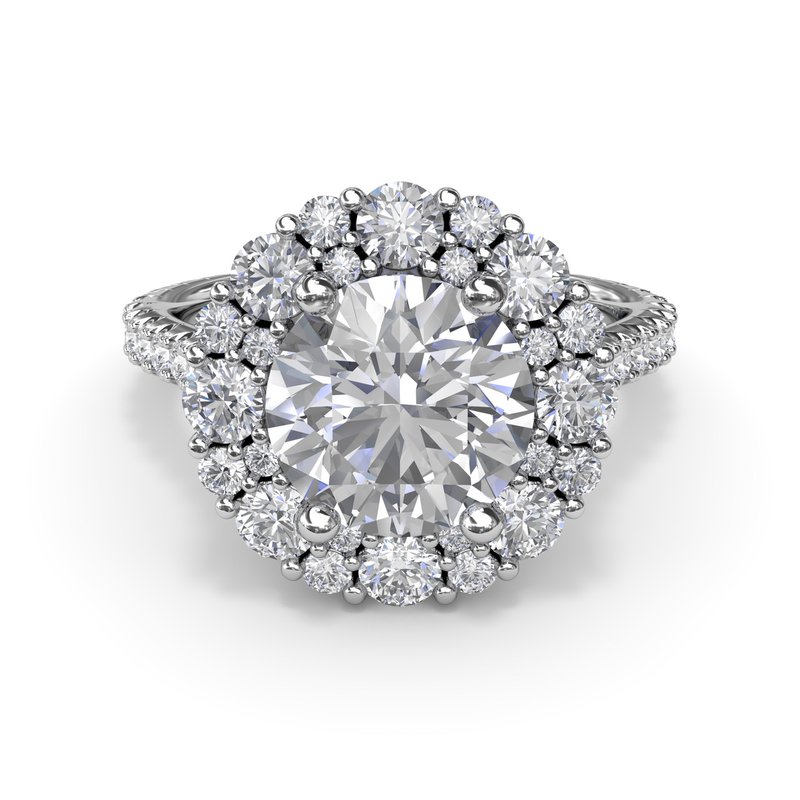 Floral Cluster Diamond Engagement Ring - FANA