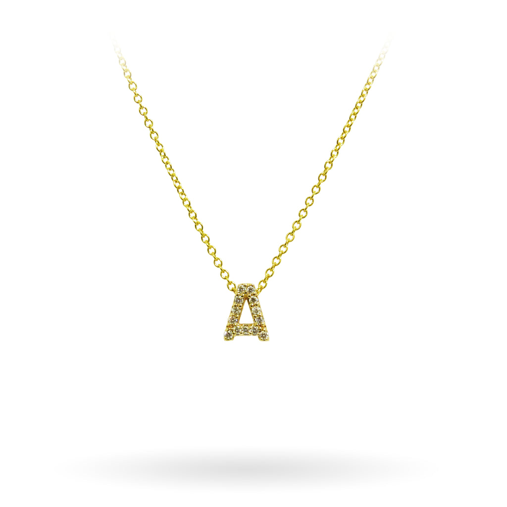 Initial "A" Necklace - BRILLIANT ELEMENTS BE