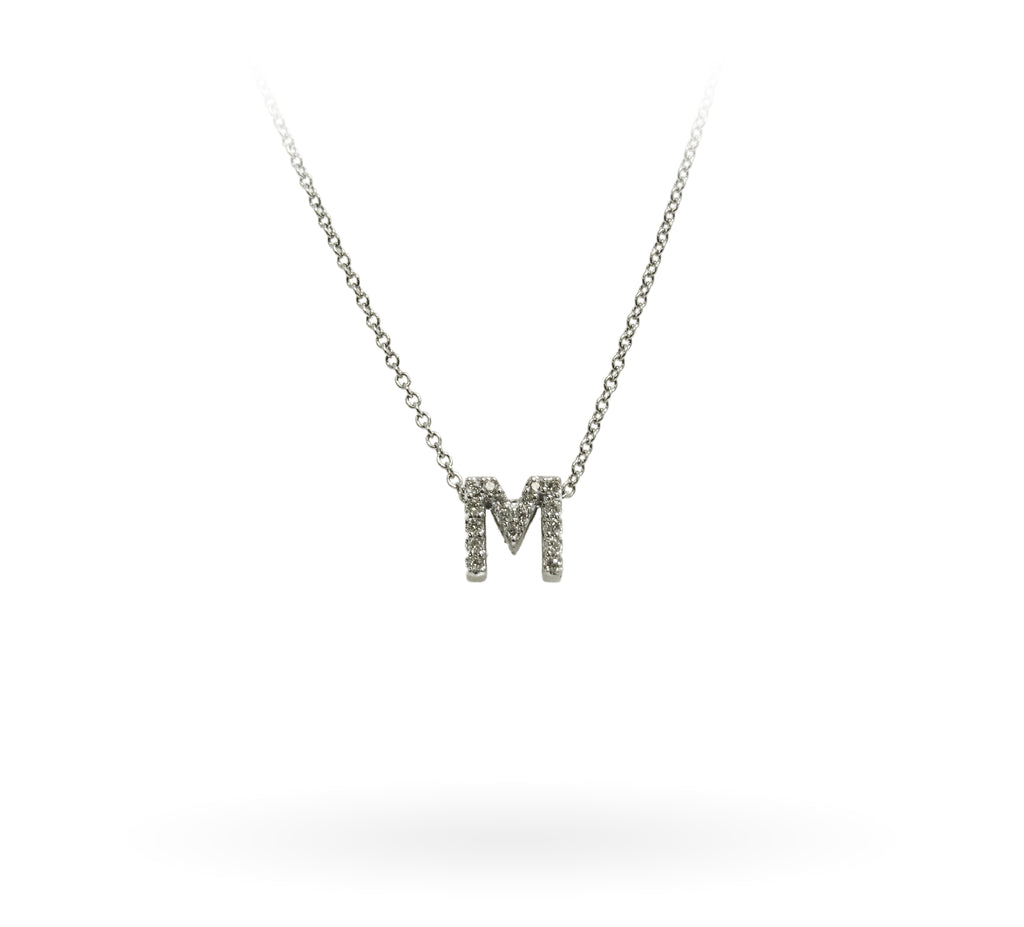 Initial "M" Necklace - BRILLIANT ELEMENTS BE