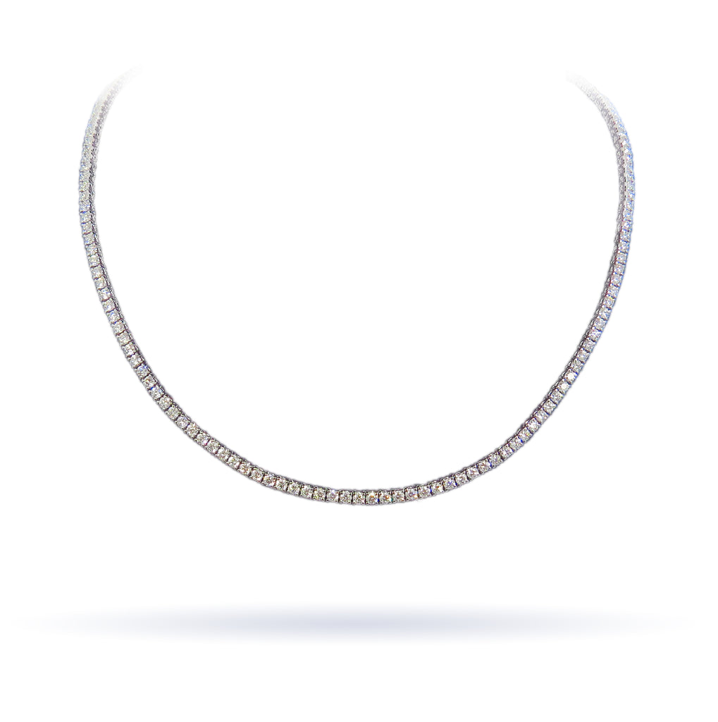 White Gold and Diamond Choker Necklace - A LINK & CO INC