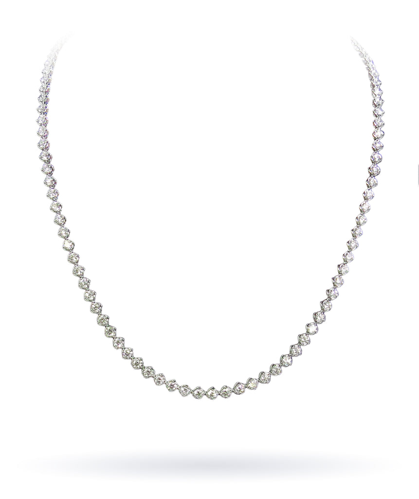 White Gold and Diamond Necklace - A LINK & CO INC