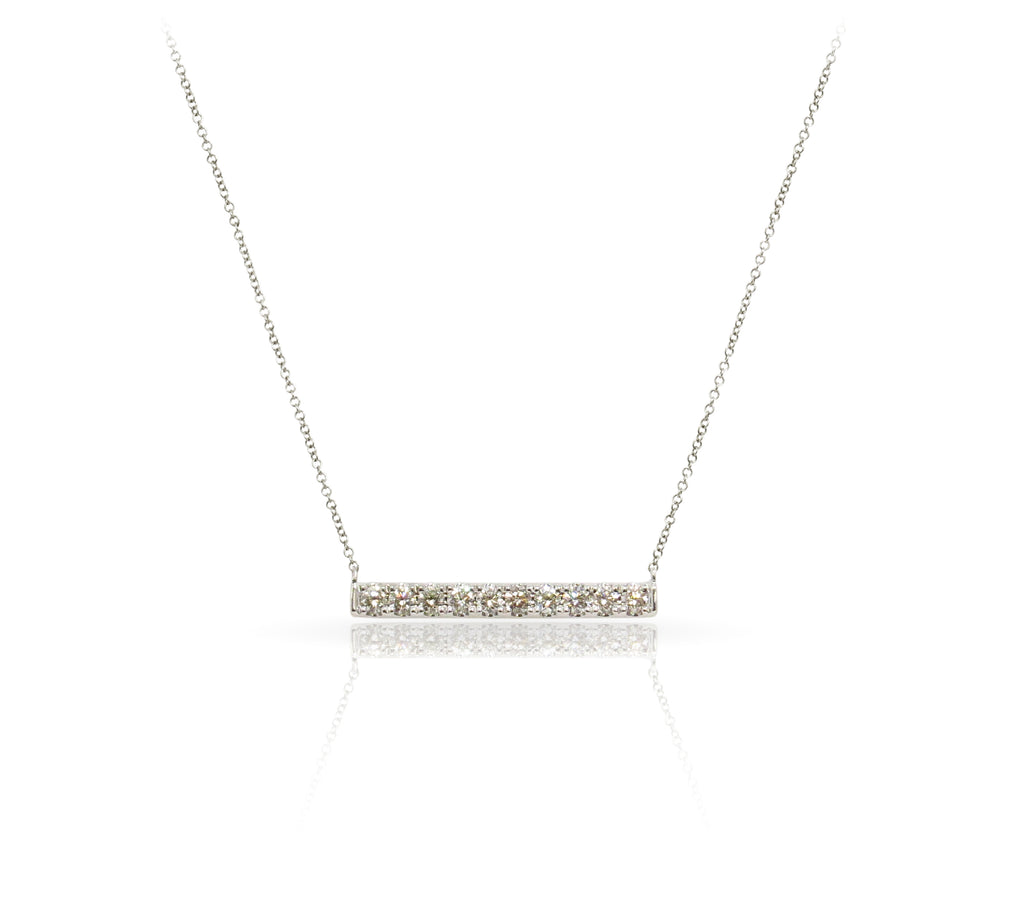 "LOVE" Diamond Bar Necklace - ELOQUENCE