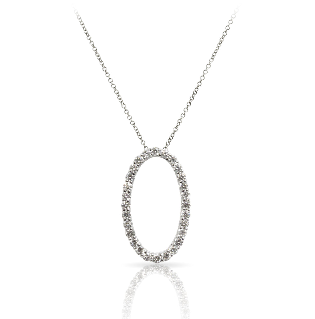 OVAL DIAMOND PENDANT - WILLIAM LEVINE INC