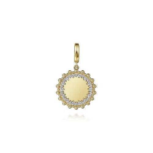 Yellow Gold Medallion Pendant - GABRIEL BROS, INC