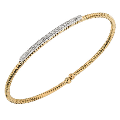 Gold and Diamond Cuff Bangle Bracelet - DA GOLD PRODUCTS