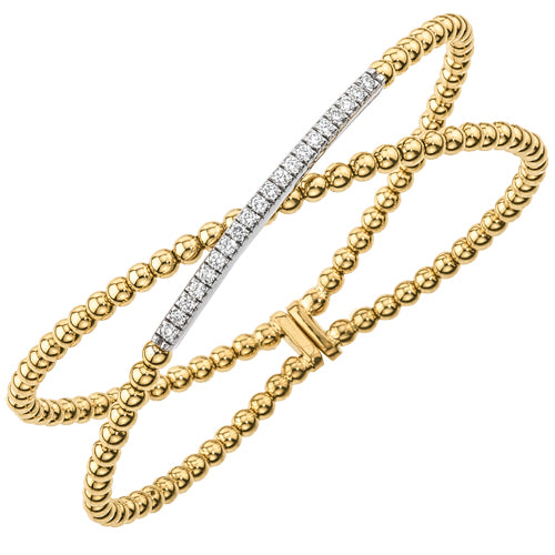 Gold and Diamond Cuff Bracelet - DA GOLD PRODUCTS