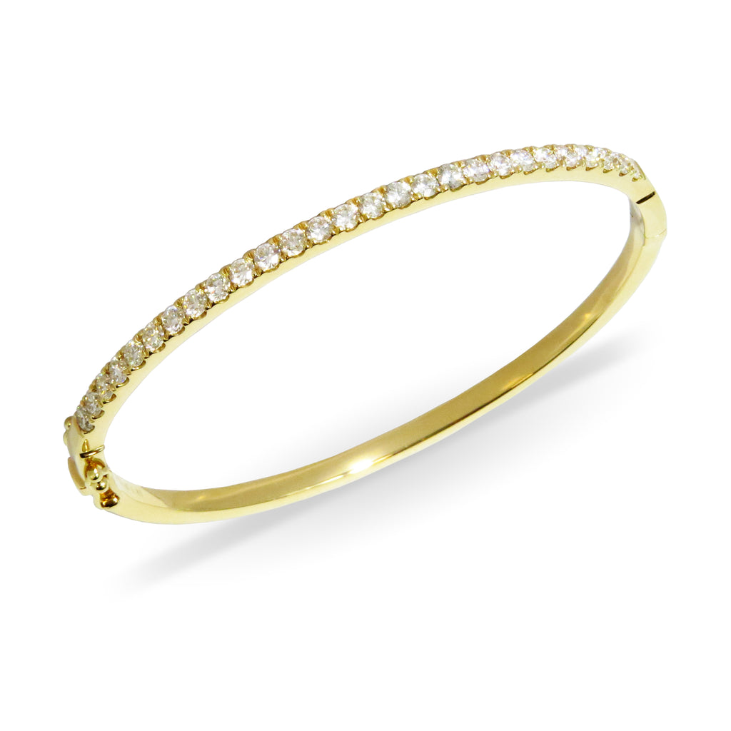 Gold and Diamond Bangle Bracelet - APEX DIAMONDS INC