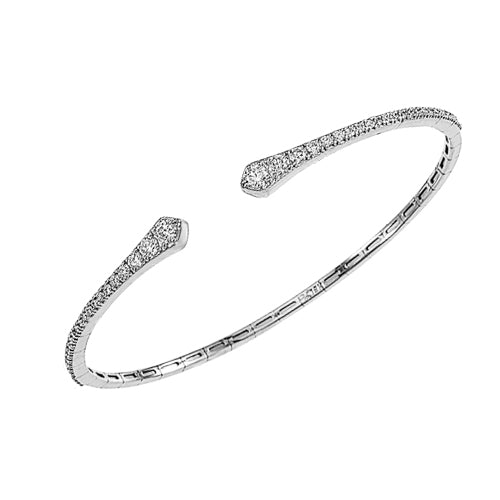 DA GOLD SPLIT CUFF GRADUATED DIAMOND BANGLE - DA GOLD PRODUCTS