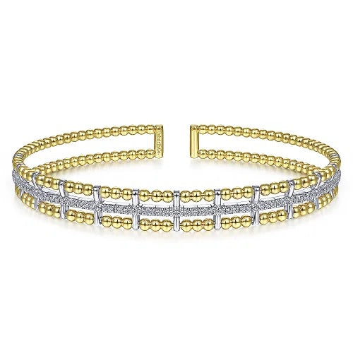 Diamond Cuff Bangle Bracelet - GABRIEL BROS, INC