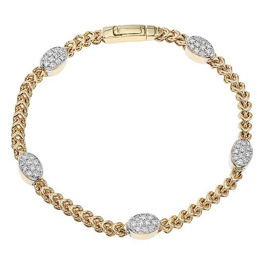 Gold and Diamond Chain Bracelet - DA GOLD PRODUCTS