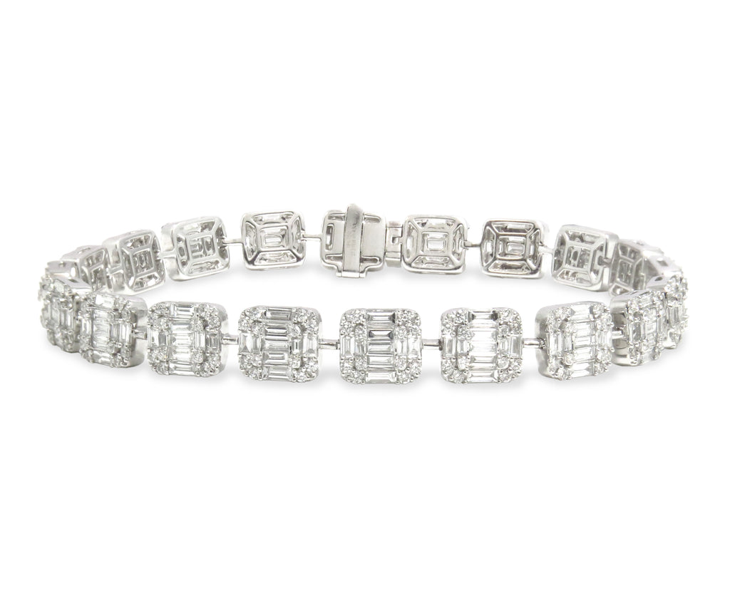Mosaic Diamond Link Bracelet - VIP GEM & JEWELRY INC