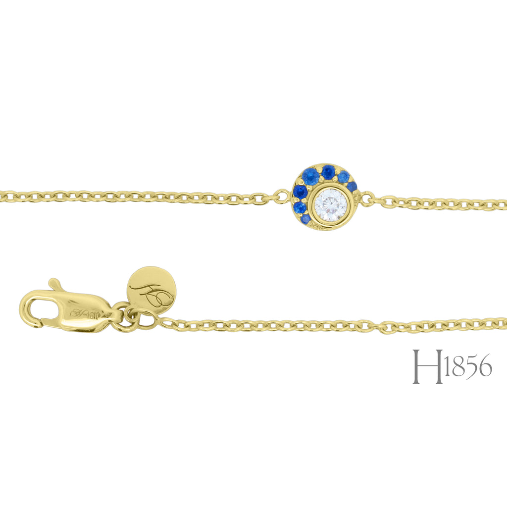 Crescent Collection Diamond and Sapphire Bracelet - BIXLERS