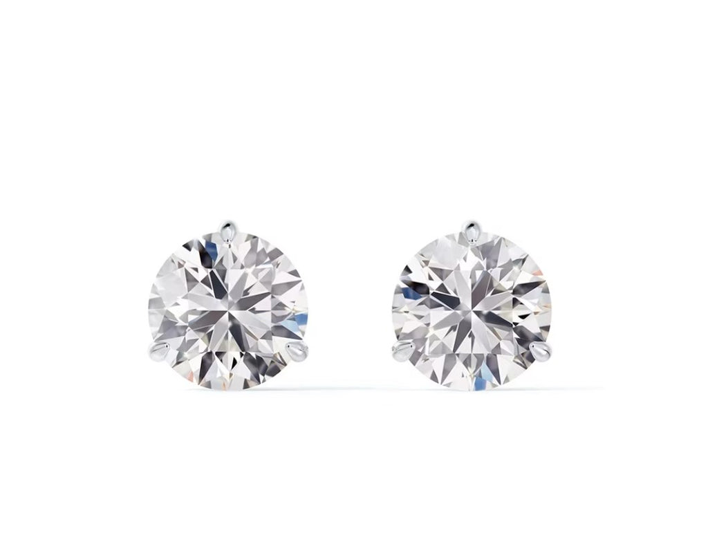 Classic Three Prong 1.42CT Diamond Stud Earrings - FOREVERMARK US INC