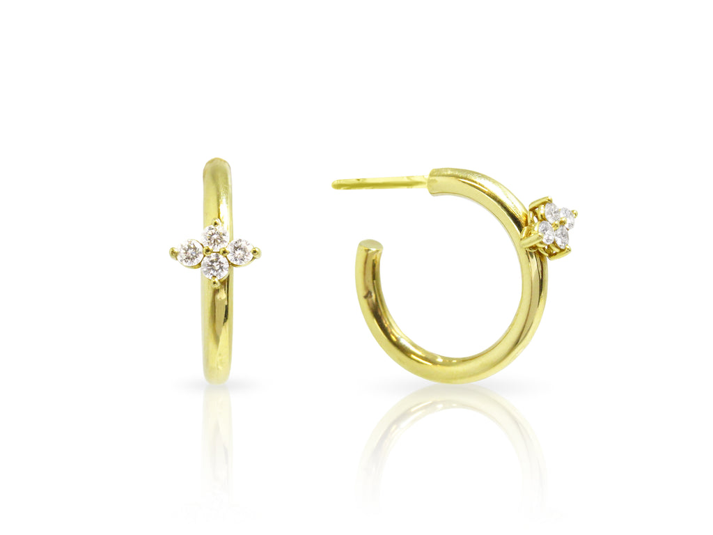 Gold and Diamond Hoop Earrings - RUDOLF FRIEDMANN