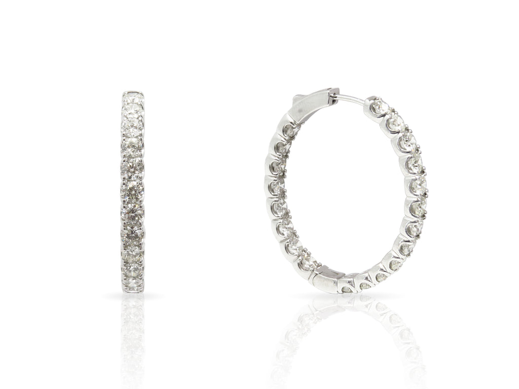 Diamond Hoop Earrings - HEERA MOTI INC