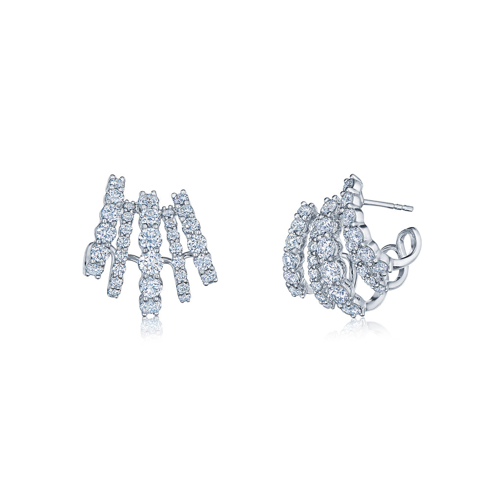 Five-Row Diamond Cuff Earrings - KWIAT