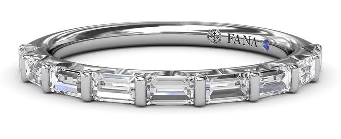 Tapered Baguette Diamond Wedding Band - FANA