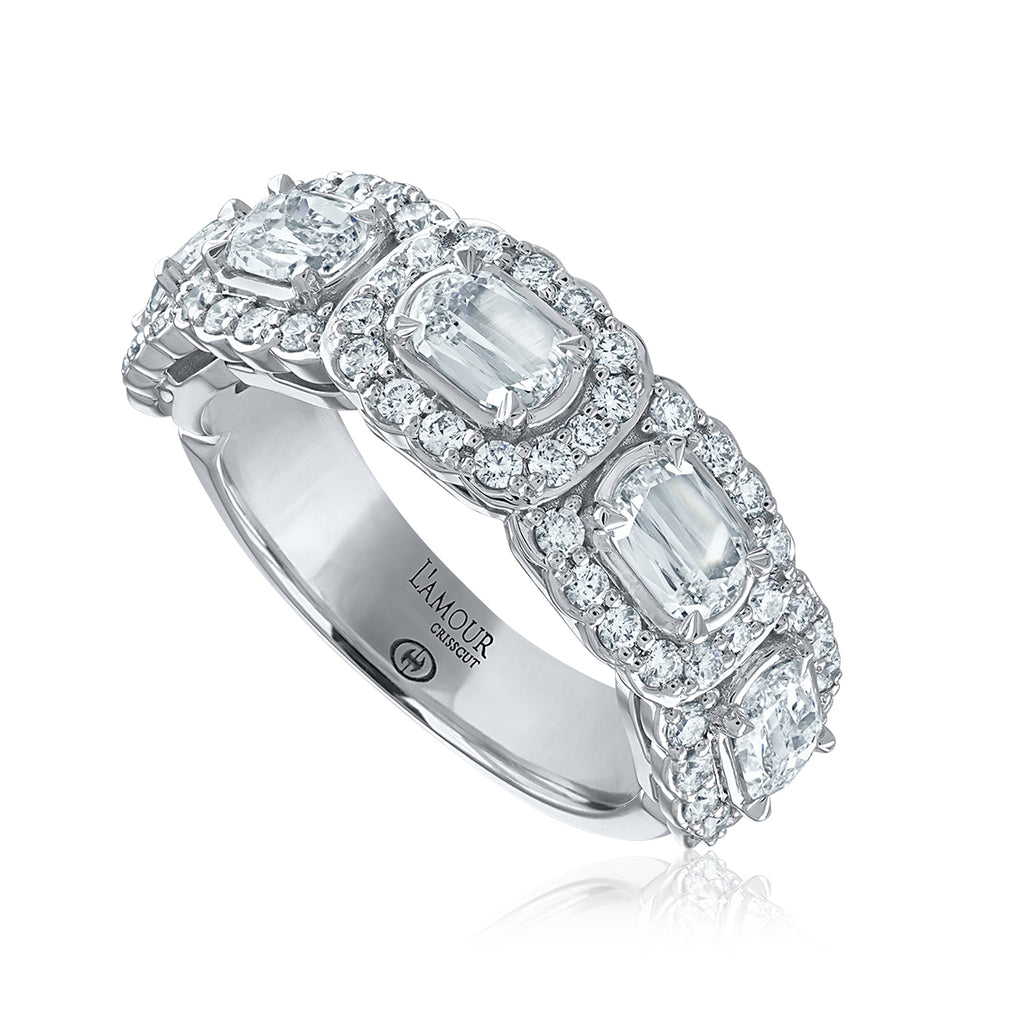 L'AMOUR CRISSCUT® EAST/WEST DIAMOND BAND - CHRISTOPHER DESIGNS INC