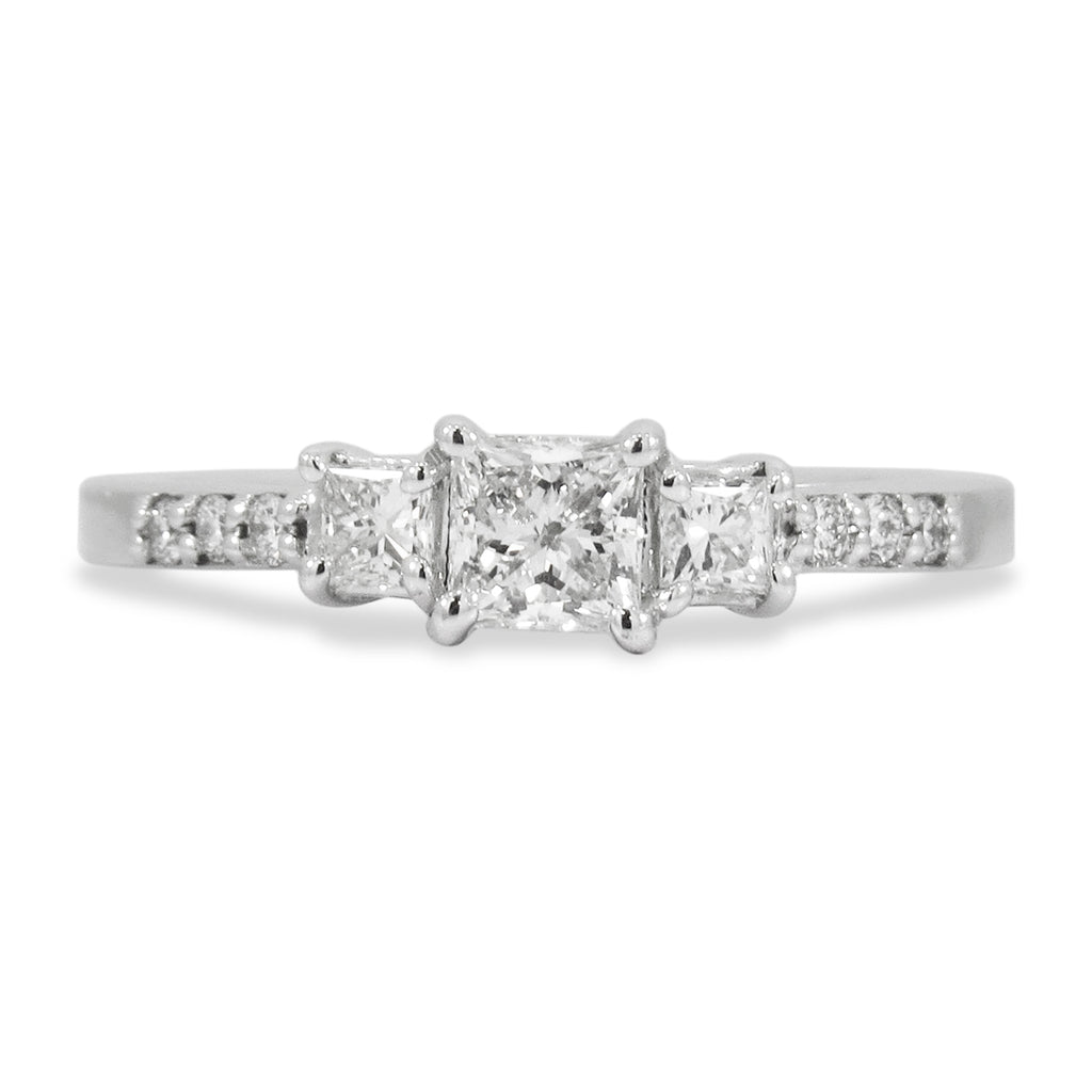 Three-Stone Princess Cut Diamond Ring - ELOQUENCE