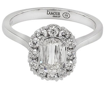 HALO ENGAGEMENT RING - CHRISTOPHER DESIGNS INC