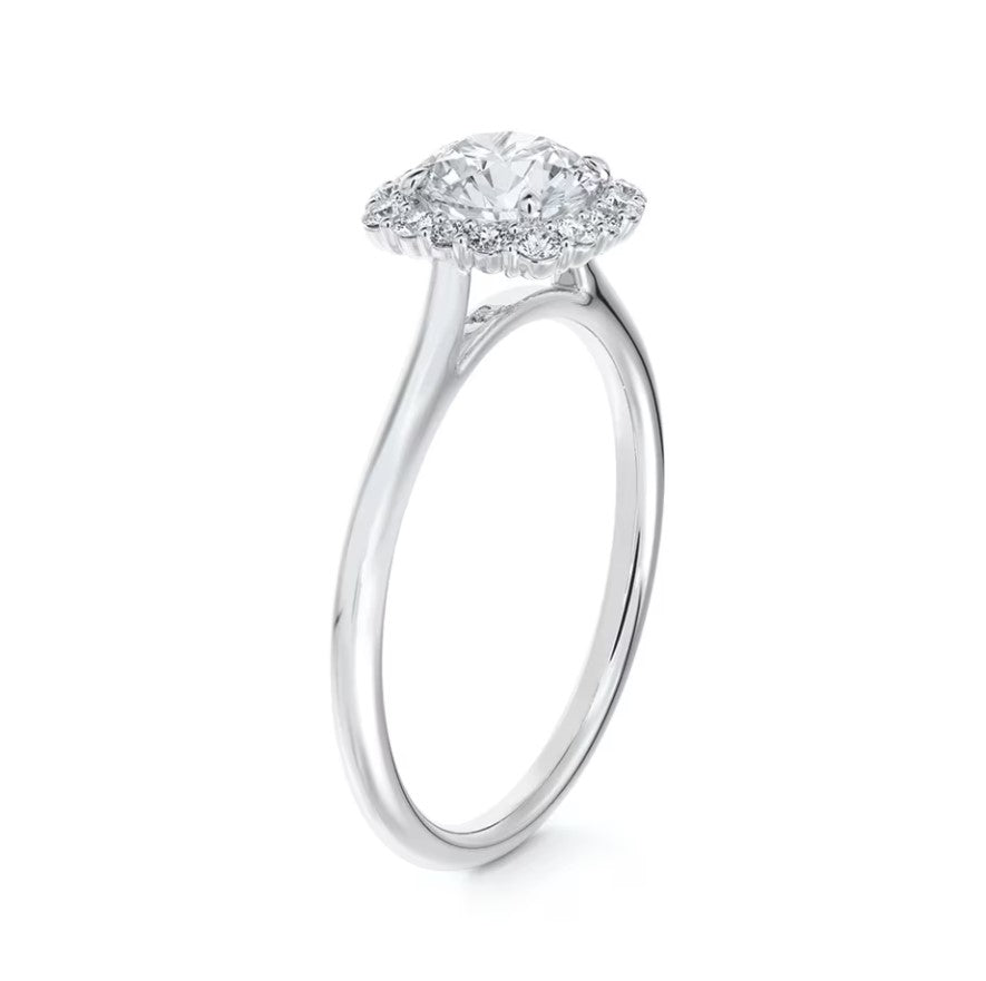 "Center of My Universe®" Round with Cushion Halo Engagement Ring - FOREVERMARK US INC