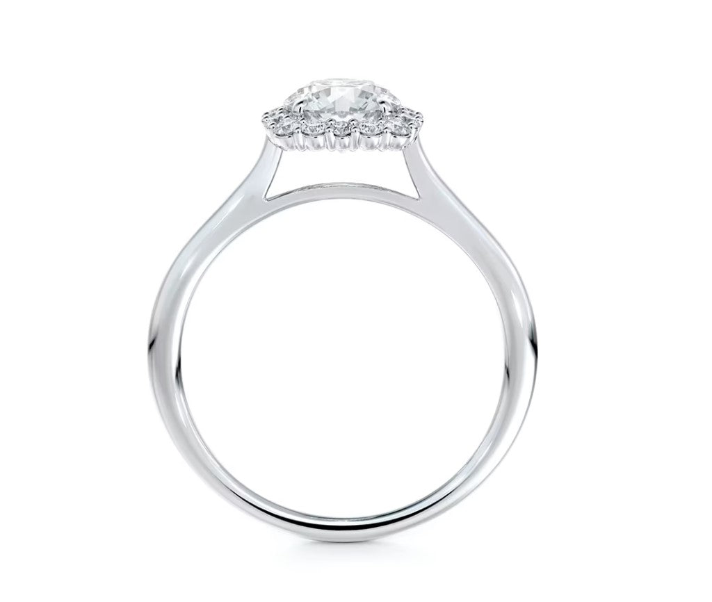 "Center of My Universe®" Round with Cushion Halo Engagement Ring - FOREVERMARK US INC